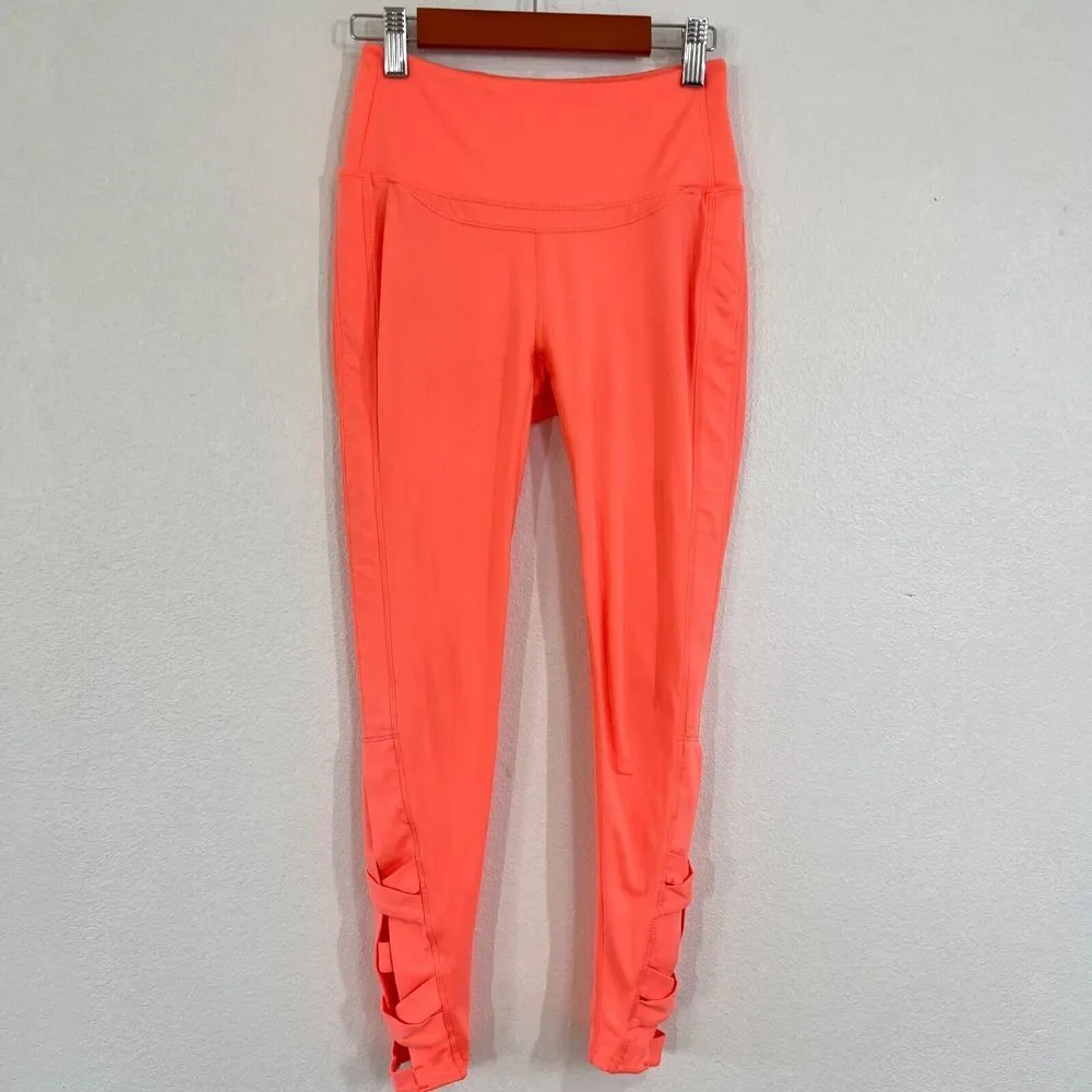 Free‎ People Movement Women's Papaya Punch Very Prairie Leggings XS Stretch Gym